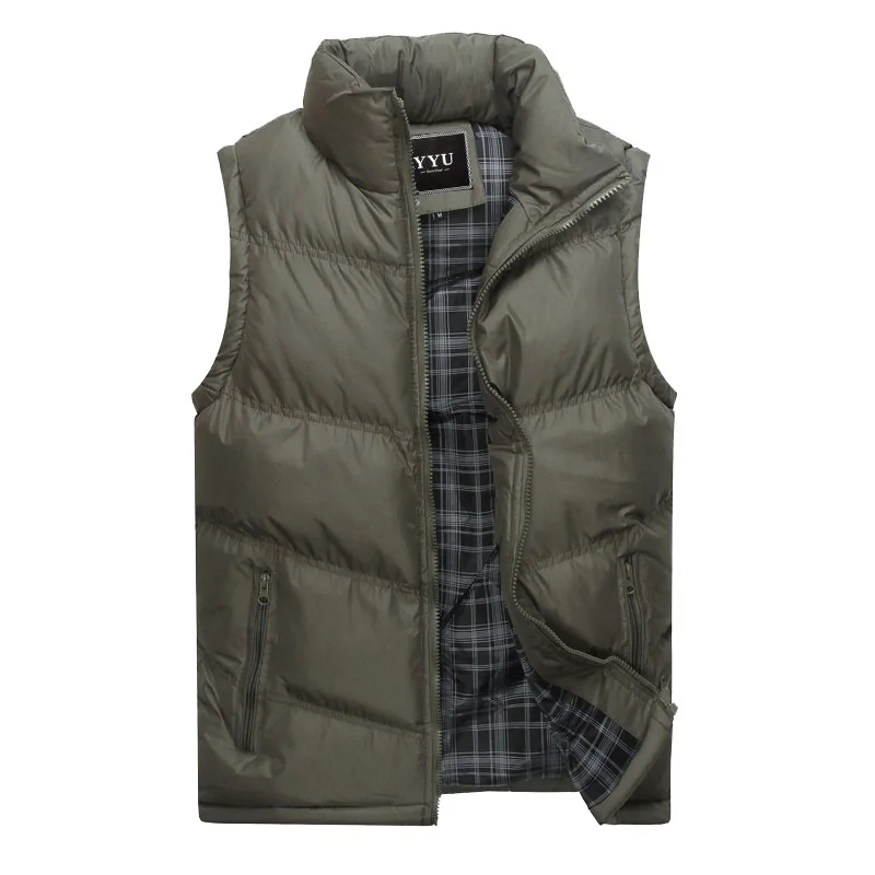 

New Brand Mens Jacket Sleeveless Vest Winter Fashion Casual Coats Male Cotton-Padded Men's Vest Men Thicken Waistcoat