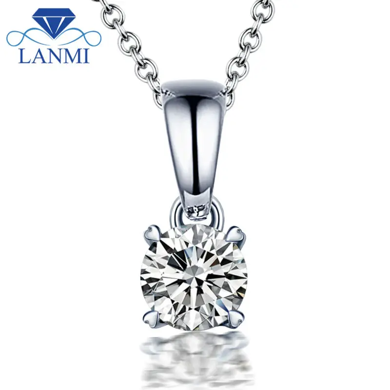 Элегантное ожерелье из белого золота с бриллиантами 18 К женская подвеска яркий