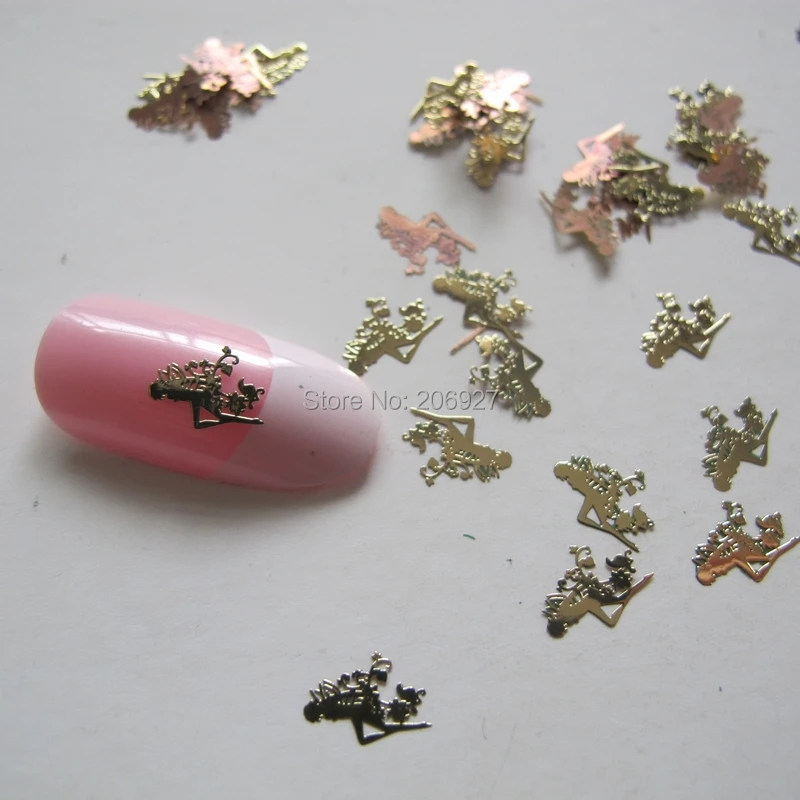 100 шт. металлические наклейки для дизайна ногтей | Красота и здоровье