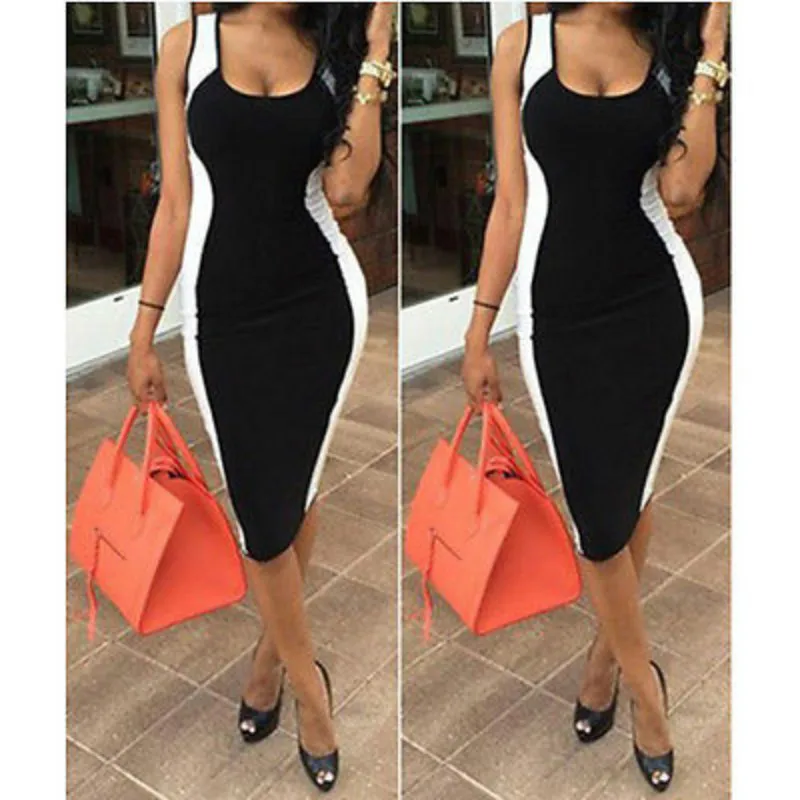 Сексуальное женское Бандажное облегающее вечернее мини платье без рукавов
