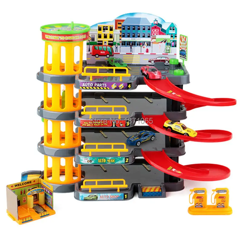 Многоэтажная сборка Детские шины игрушки парковка автомобиль классическая