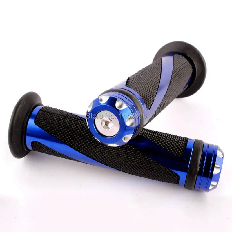

Universal MOTORCYCLE ALUMINUM CNC 7/8" 22mm HANDLEBARS RUBBER GEL HAND GRIPS FOR Suzuki KAWASAKI