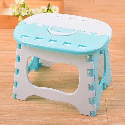 light blue Розовый/синий пластик складной 6 Тип утолщаются шаг портативный детские стулья кухня ванная Инструмент Мини детское сиденье - Цвет: light blue