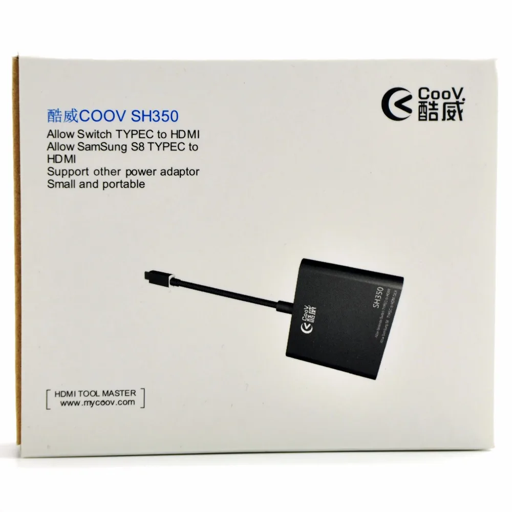 Для coov SH350 Портативный док Тип-C к HDMI адаптер HUB USB-C конвертер 4 К HD передачи кабель