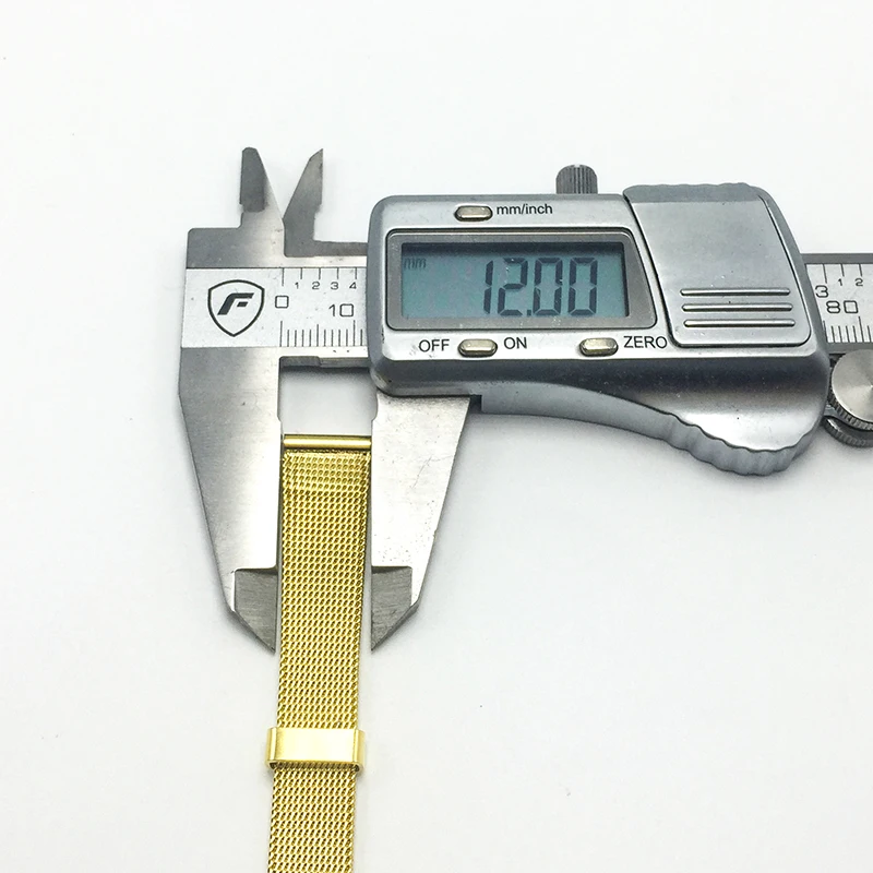 metal watch strap12mm Golden stainless steel mesh bands 12MM 2020 cinturino Tools for watches watchbands FZ012 | Наручные часы