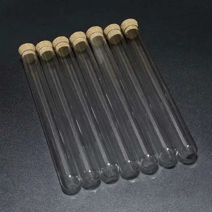 24 шт./лот 15x150 мм круглая Нижняя стеклянная пробирка с пробкой для тестирования|glass