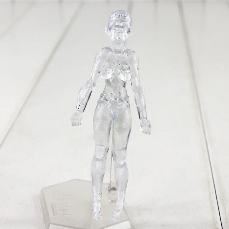 Clear She in Box 8 видов стилей 5 ''Figma фигурка для тела Archetype He She Body Kun Body Chan, серый, черный цвет, чистая кожа, мужские и женские модели кукол - Цвет: Clear She in Box