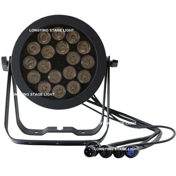 Бесплатная доставка RGBWA UV 18*18 Вт 6в1 LED Par освещение наружное сцены IP65