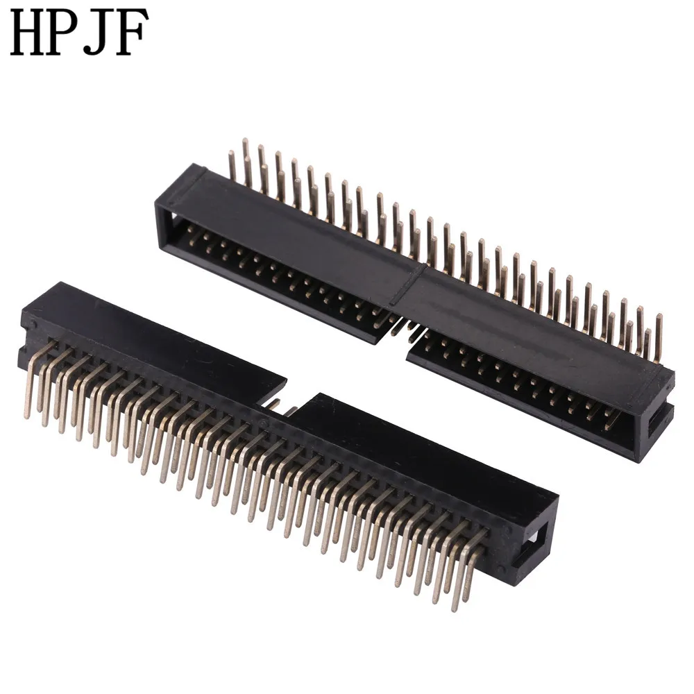 10 шт. DC3 50-контактный 2x25Pin прямоугольный двухрядный шаг 2,54 мм двухсторонний штекер IDC разъем коробки заголовок высокое качество