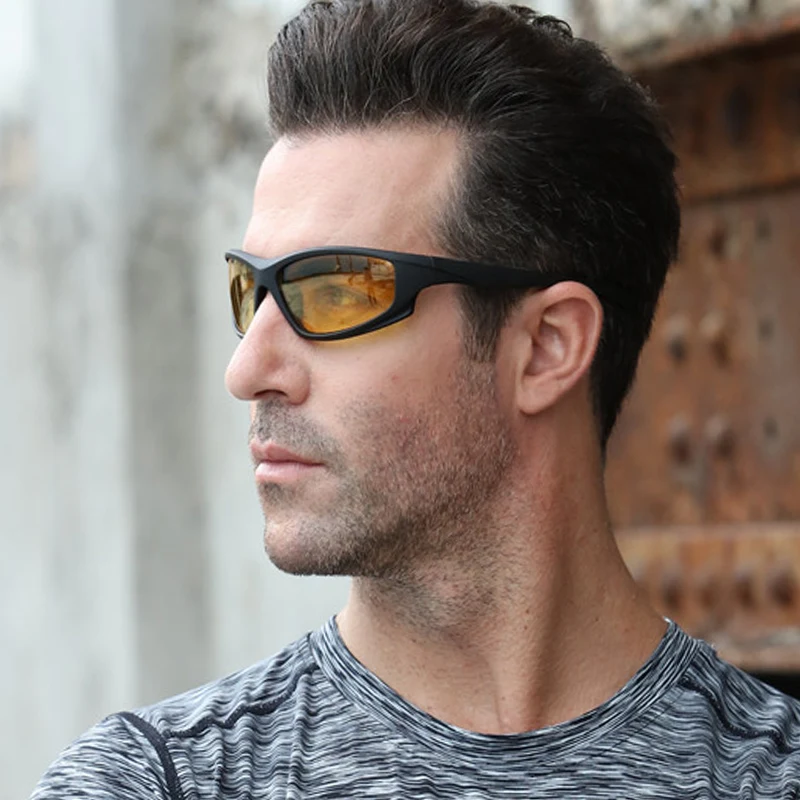 Мужские поляризованные солнцезащитные очки для водителей ночного видения