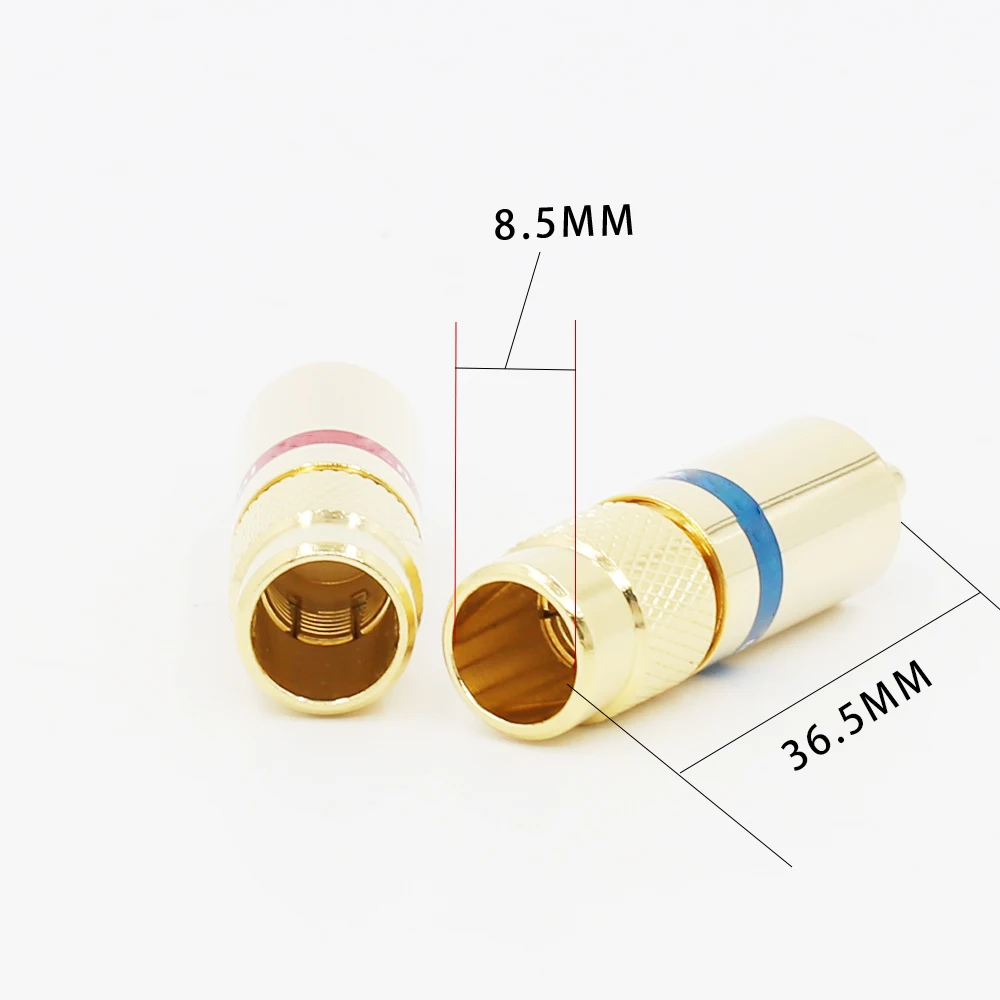 4 шт 24K позолоченный RCA разъем штекер аудио кабель пайки|Коннекторы и разъёмы| |