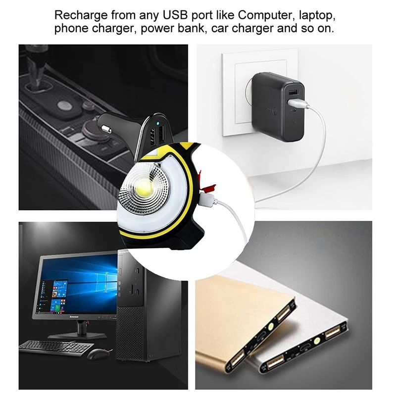 2018New COB светодиодный фонарик уличная Удобная Лампа высокая мощность USB