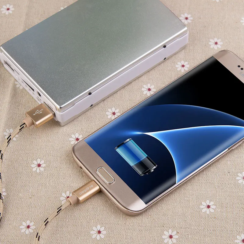 Micro USB кабель 2.4A Быстрая зарядка Плетеный провод для передачи данных Xiaomi Redmi GO 6 6A 7