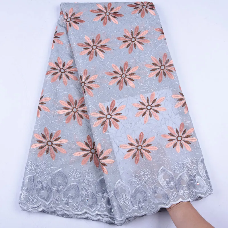 Африканская сухая кружевная ткань Высококачественная нигерийская швейцарская