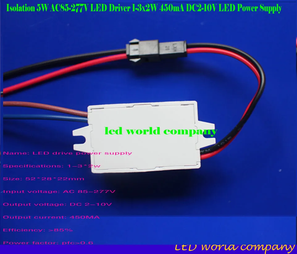 Бесплатная доставка с драйвером постоянного тока для светодиода 1 3x2W 450mA 3 10 в 2 Вт 4