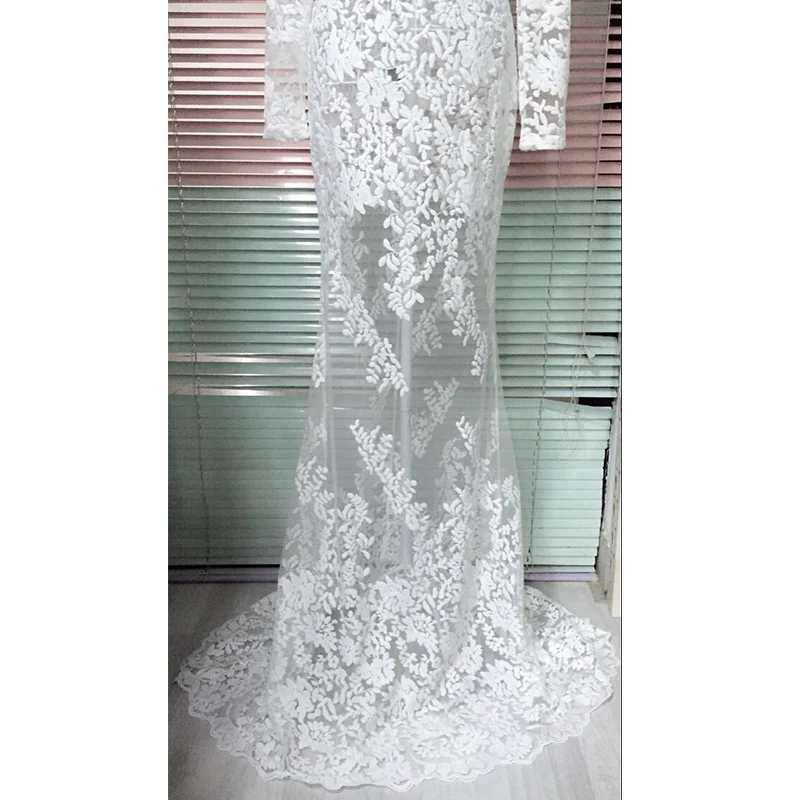 Женское длинное платье MUXU Белое Облегающее Платье с длинным рукавом и прозрачным