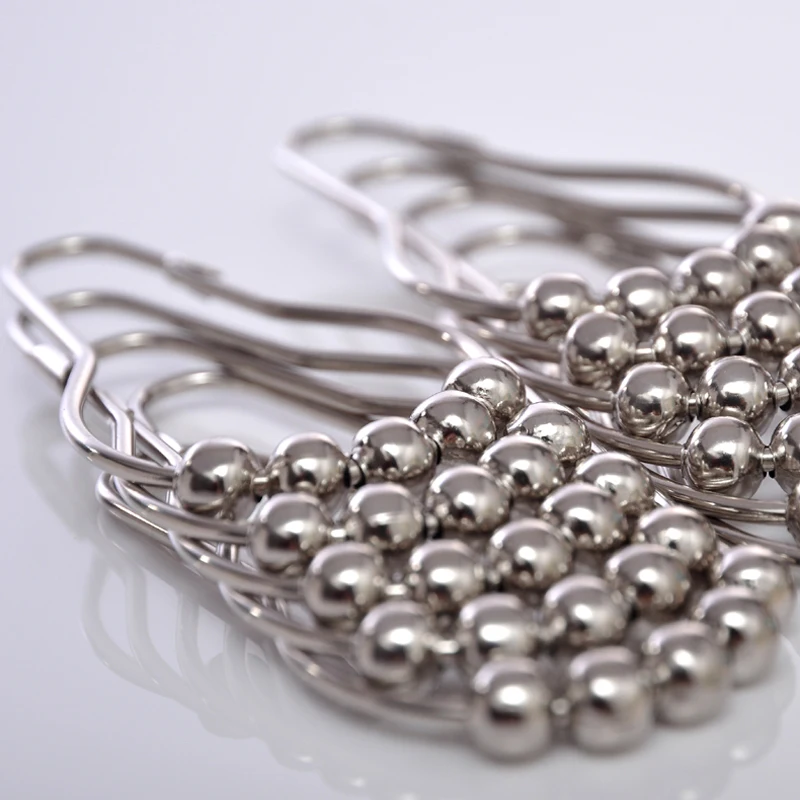 6 шт. крюк в форме лебедки 5 роликовых шариковых колец для душевой занавески