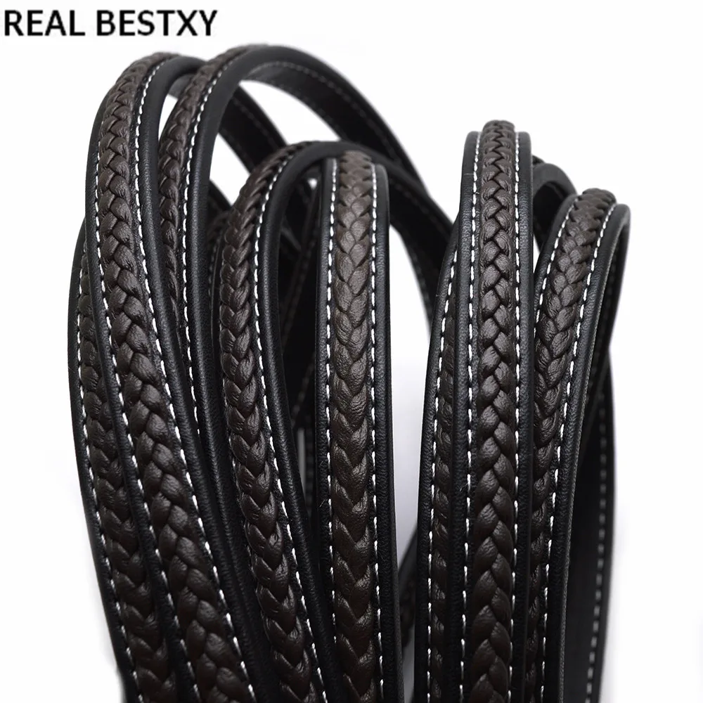 Плетеный кожаный шнур Real Bestxy веревочный для изготовления браслетов ювелирных