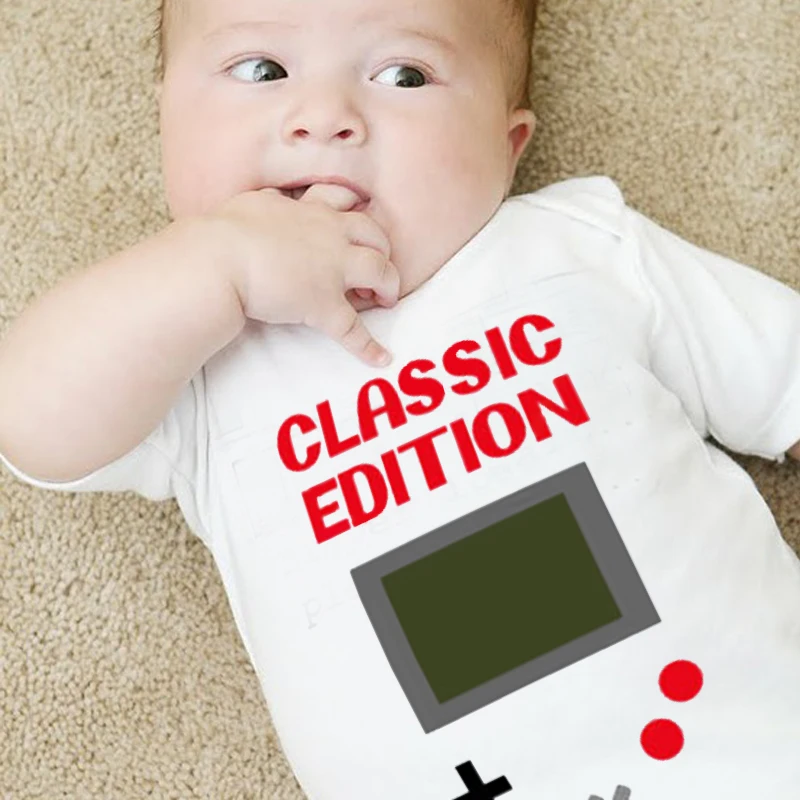 Детский комбинезон DERMSPE Классический ромпер с коротким рукавом белый для