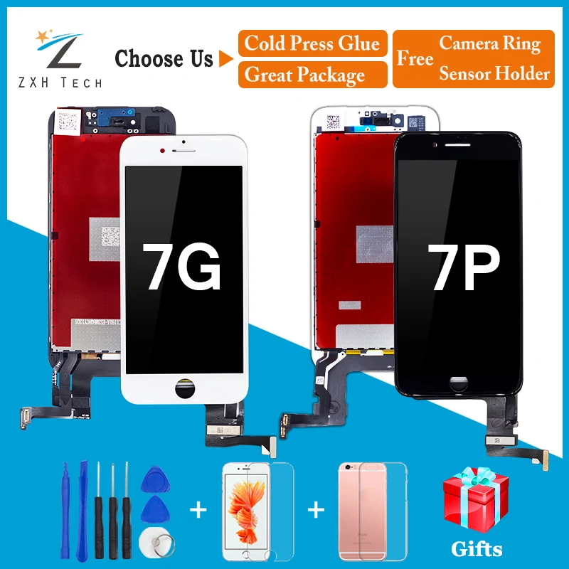 Класс AAA для iPhone 7 ЖК-дисплей экран Замена объектива Pantalla plus Ecran сенсорный