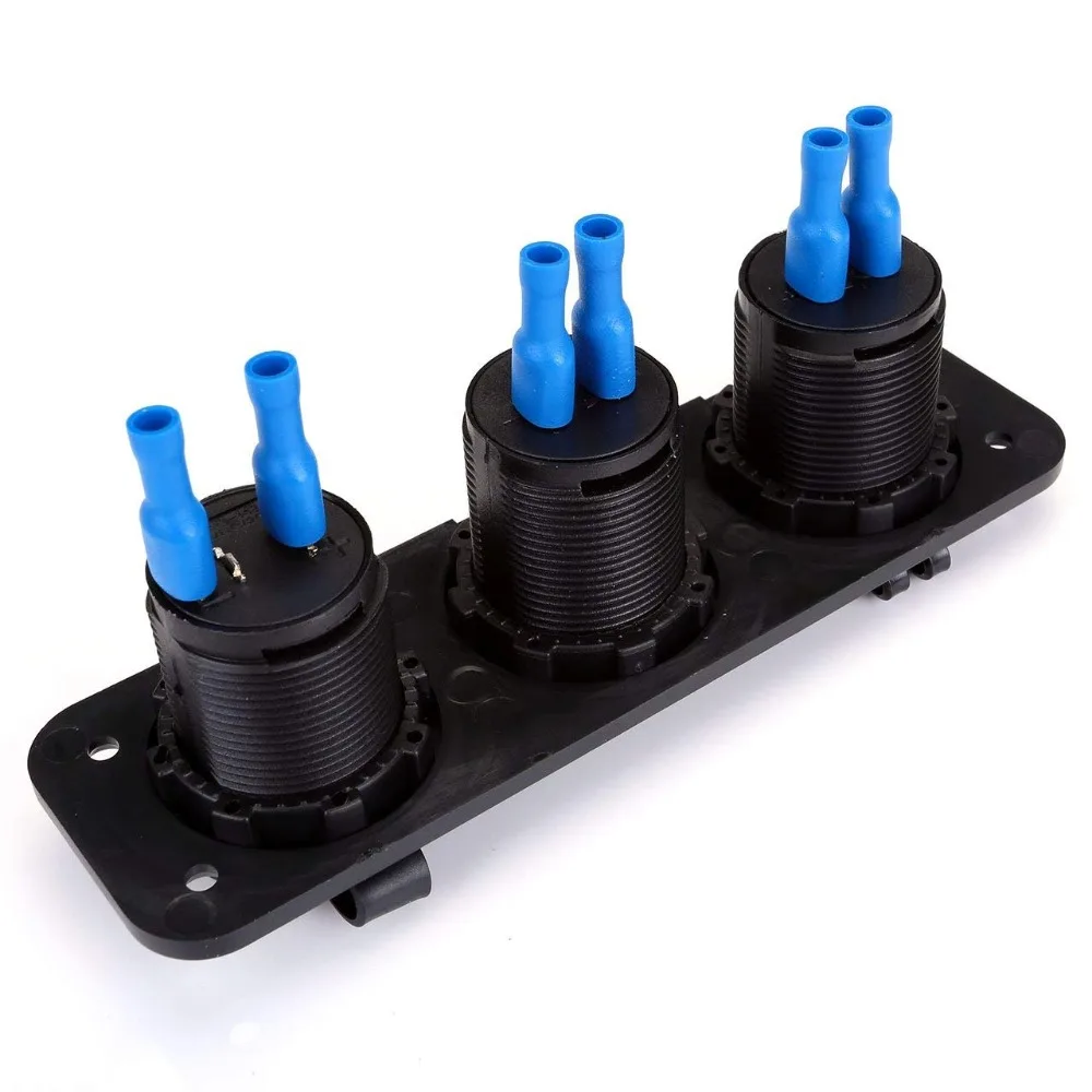 1 пара морской автомобильный переключатель панели DC12V ~ 24V LED USB зарядное