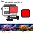 Красный фильтр для дайвинга SJCAM SJ8, водонепроницаемый чехол для sj8 PLUS, sj8 PRO, sj8 AIR, крышка для объектива, аксессуары для камеры SJCAM