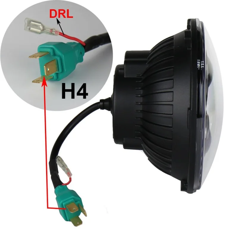 FADUIES 1 пара 80 Вт 7 дюймовый круглый светодиодный фары для автомобиля Белый DRL