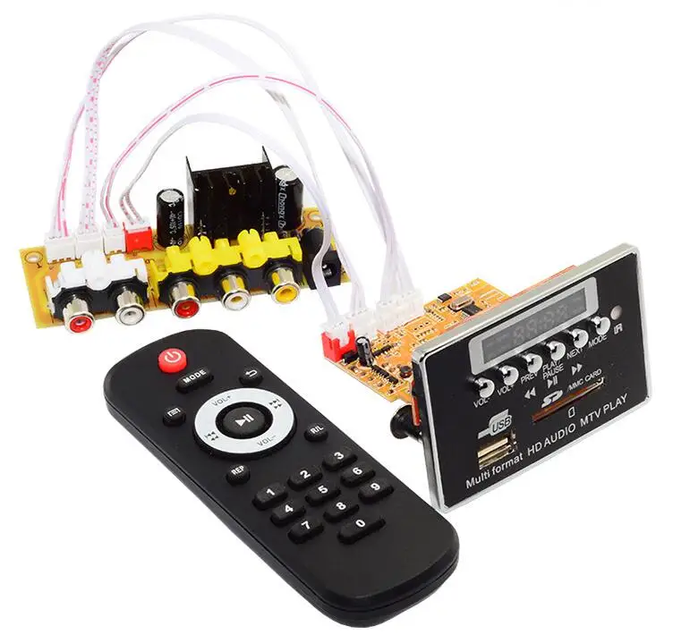 Черный Bluetooth приемник аудио декодер APE FLAC WAV MP3 декодирующая плата MTV DTS MP5 hd видео декодер плеер AUX RCA - Цвет: Черный