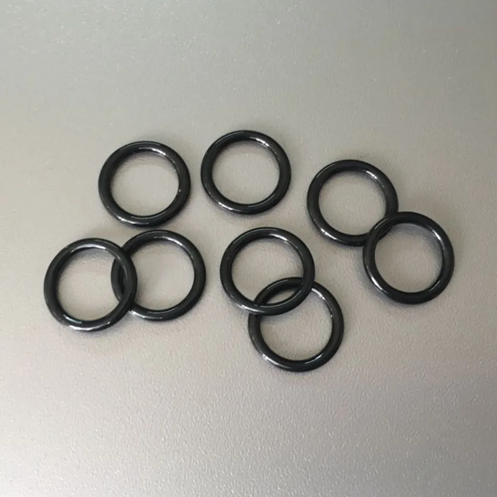 30 шт./Партия Бюстгальтер покрытый нейлоном кольца для нижнего белья 10 мм Черный