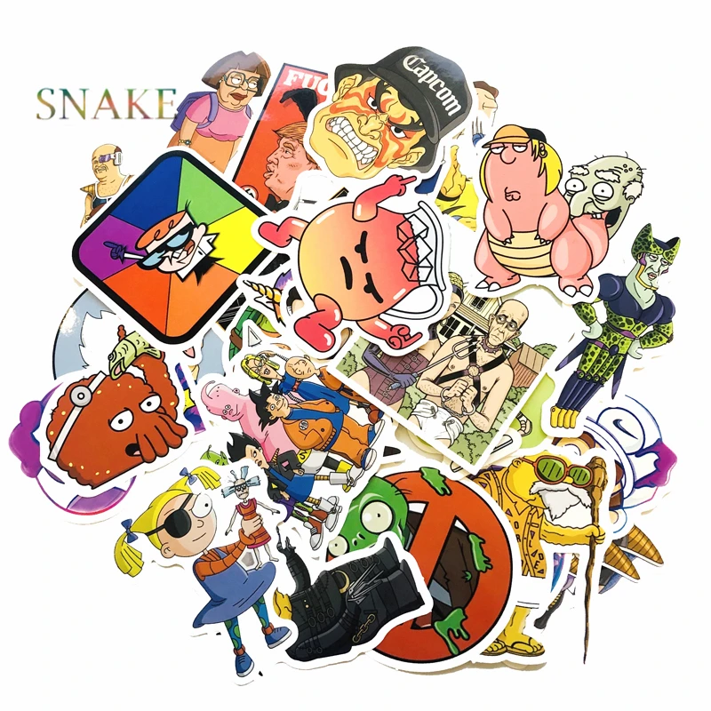 33 шт. американские Мультяшные аниме наклейки для чемодана скейтборда ноутбука