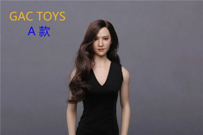 1/6 азиатская Красивая женская голова Liu Yifei Crystal с длинными вьющимися волосами для