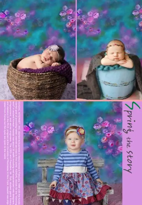 LIFE MAGIC BOX фотостудия A150Cm * 200Cm фоны фиолетовые цветы|background newborn photography|background newbornnewborn