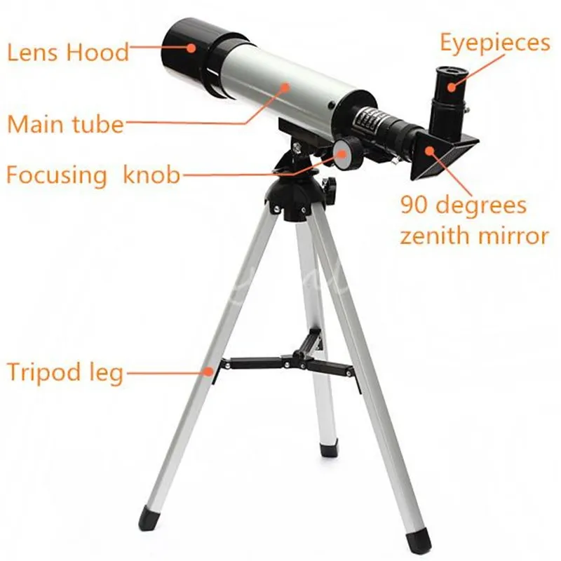 F36050M Professional Astronomical Telescope with Tripod Outdoor Monocular Zoom Telescope Spotting Scope for Watching Moon Stars images - 6