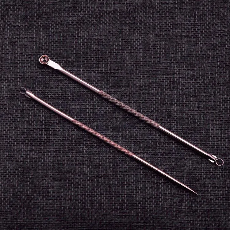 Инструмент для удаления прыщей и черных точек на лице 2 шт./компл.|set rose|set goldcomedone