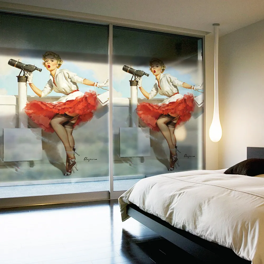 Персонализированная витражная статическая липкая оконная пленка матовая