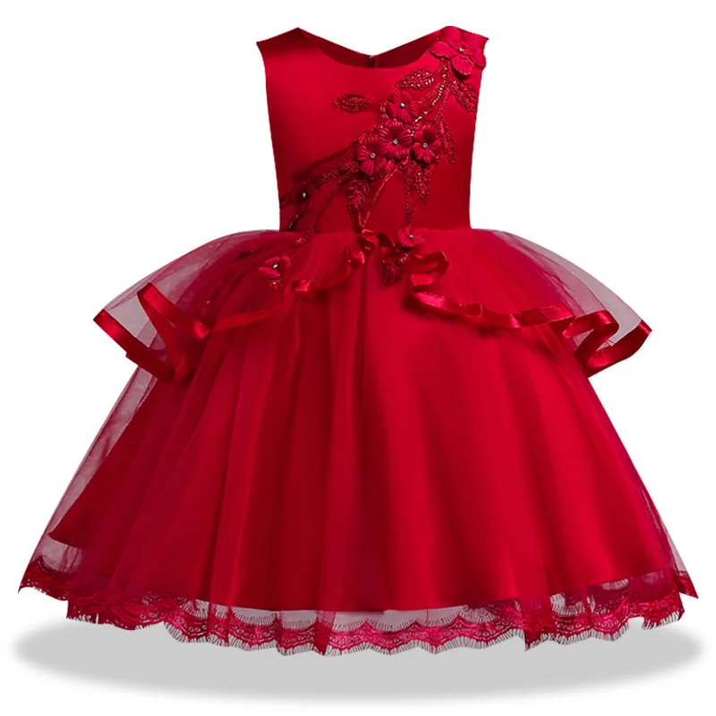 Vestidos infantil/платье для маленьких девочек; лето г.; детское элегантное платье принцессы; Детские платья для девочек; платья для дня рождения - Цвет: Wine red