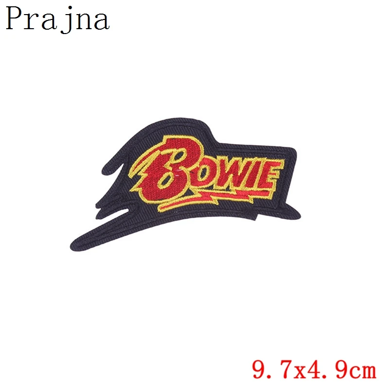 Prajna 10 шт. оптовая продажа патч Bowie письмо Железо на для одежды аксессуары джинсы DIY