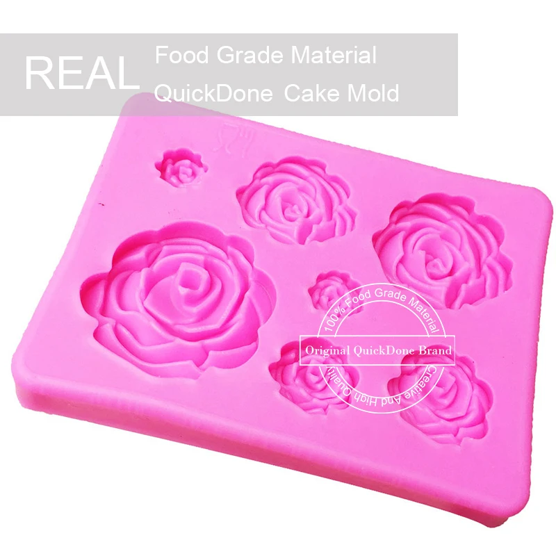 QuickDone 3D силиконовая форма для торта с цветком розы инструменты украшения помадки