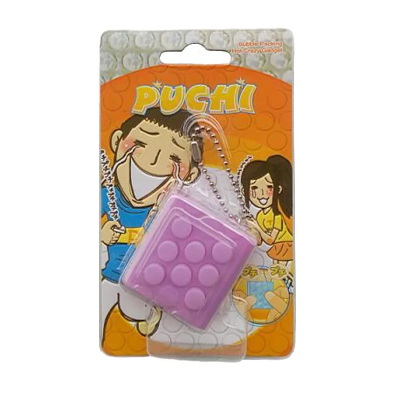 

6 Colors Stress Reliever Squeeze Toys Bubble Packing Crazy Gadget Endless Pop Pop Wrap Chain Novelty Toys
