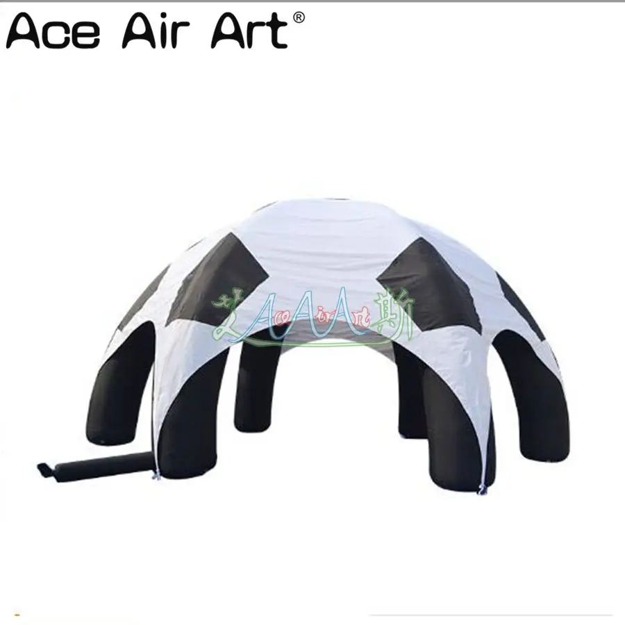 

Giant 8m diameter inflatable football-shaped dome tent 6 legs inflatable spider tent for outdoor advertising/sports events tent