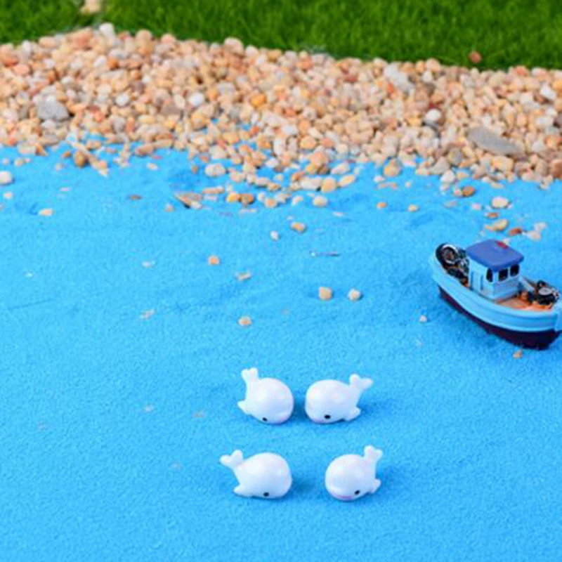 2 шт. фигурка белого дельфина декоративный аквариум мини Сказочный Сад