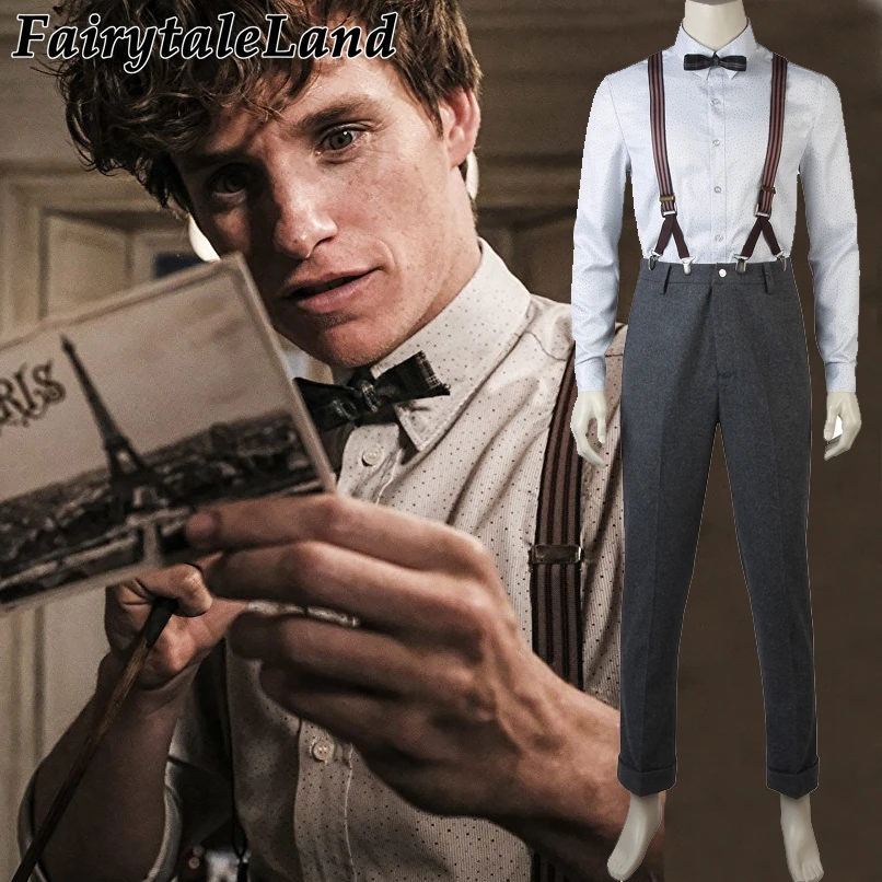 Фантастические звери 2 Newt Scamander костюм косплей Хэллоуин унисекс необычный на