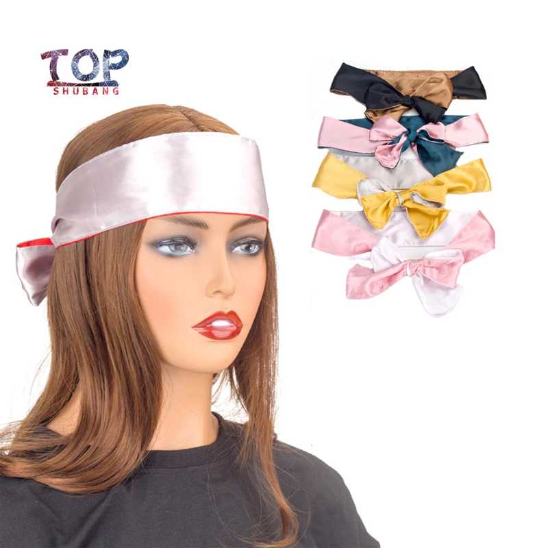 Новый бесцветный атласный шарф двойного цвета для наращивания волос повязка на
