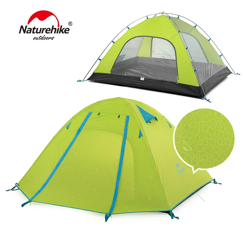 NatureHike модернизированная P Series Классическая палатка 210T ткань для 2 4 человек NH15Z003