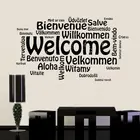 Мульти-Язык типографский стены Цитата Гостиная направления юани принимаются слова буквы дизайн виниловые наклейки в виде Стикеры самоклеящаяся A433