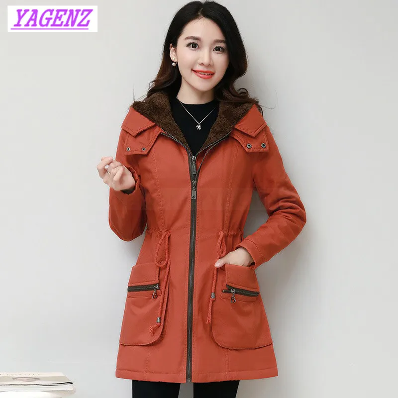 Женская зимняя длинная куртка с капюшоном B320|cotton jacket|cotton down jacketjacket women slim |