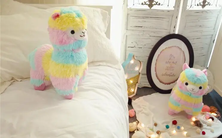 Японская Радужная альпака кукла alpacasso красочные лошадь грязи животных мягкие игрушки для детей Подарки kawaii плюшевые мягкие игрушки