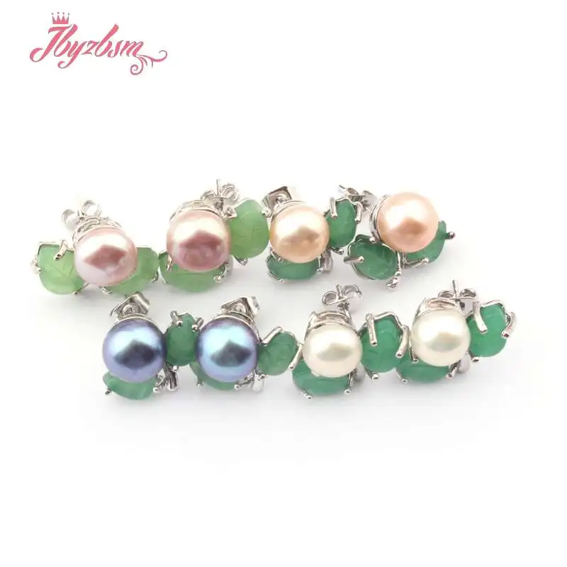 1 пара женские серьги с натуральным пресноводным жемчугом 6 мм|earrings fashion|earrings free