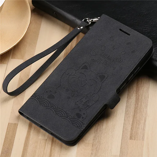 Black Cat Магнитный чехол с мультипликационным принтом для Xiao mi Red mi K20 Pro mi 9T Pro mi 9 Red mi Note 7 Pro Чехол-книжка кожаный чехол для телефона s On mi 9 SE mi MAX 3 - Цвет: Black Cat