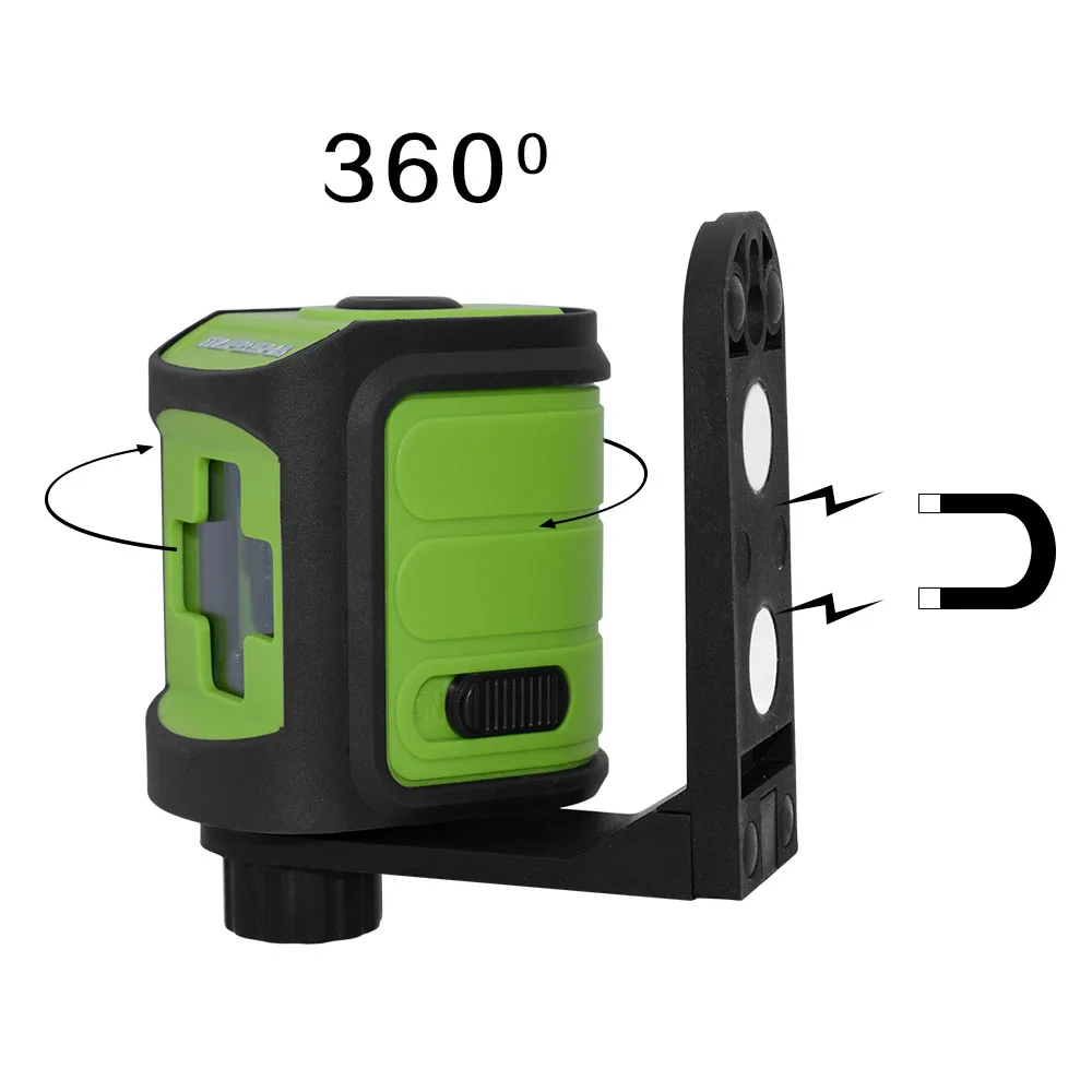 MUFASHA Mini 2 Lines Laser Level Red Beam or Green Beam Self-Leveling Laser Level in Box